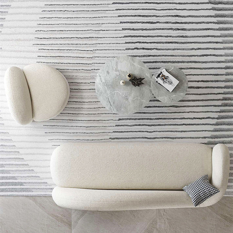 31,49 "divano curvo largo in lana bianco divano a braccio di smoking contemporaneo