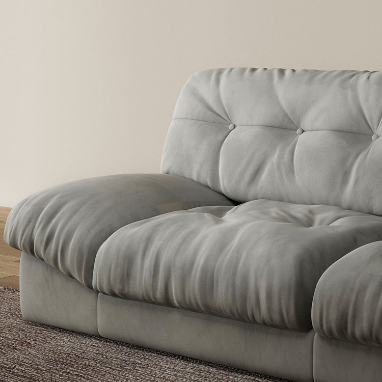 Contemporary Tufted Leather Sofa 41.34-In D Armless Living Room Sofa Clearhalo 'furn' 'furn_sofas' 'Furniture' 'Living Room Furniture' 'Sofa' 'sofas' 5743645