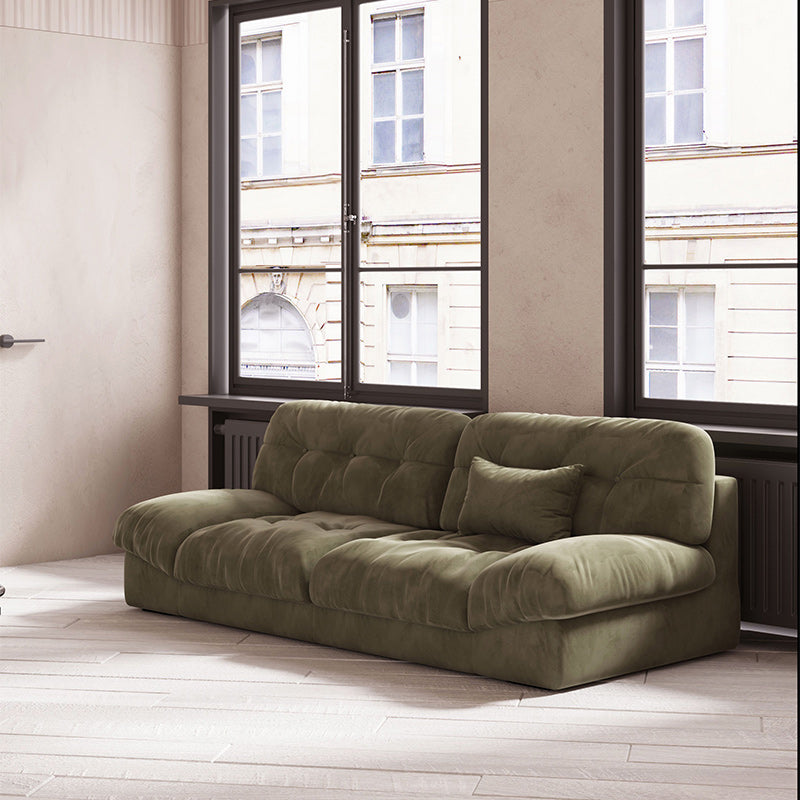 Contemporary Tufted Leather Sofa 41.34-In D Armless Living Room Sofa Clearhalo 'furn' 'furn_sofas' 'Furniture' 'Living Room Furniture' 'Sofa' 'sofas' 5743647