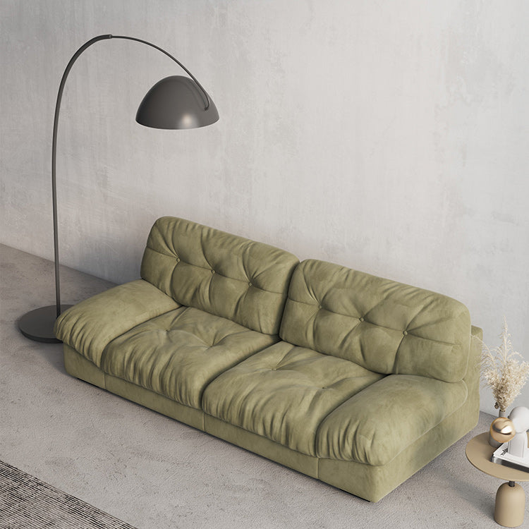 Contemporary Tufted Leather Sofa 41.34-In D Armless Living Room Sofa Clearhalo 'furn' 'furn_sofas' 'Furniture' 'Living Room Furniture' 'Sofa' 'sofas' 5743648