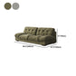 Contemporary Tufted Leather Sofa 41.34-In D Armless Living Room Sofa Clearhalo 'furn' 'furn_sofas' 'Furniture' 'Living Room Furniture' 'Sofa' 'sofas' 5743651