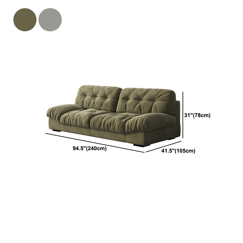 Contemporary Tufted Leather Sofa 41.34-In D Armless Living Room Sofa Clearhalo 'furn' 'furn_sofas' 'Furniture' 'Living Room Furniture' 'Sofa' 'sofas' 5743651