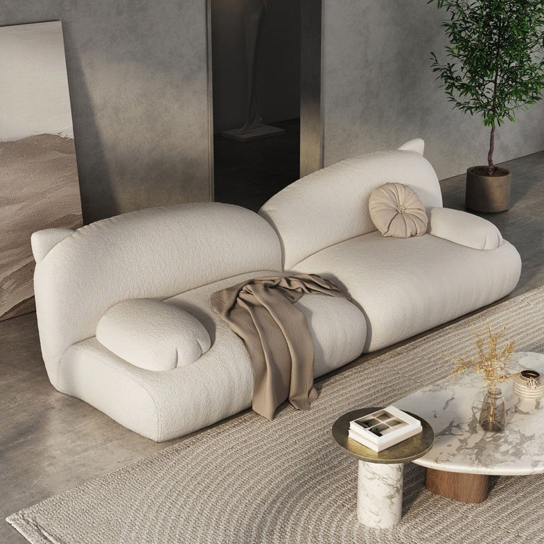 Canapé de bras encastré blanc canapé standard contemporain pour le salon, appartement