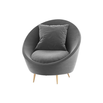 Contemporary Sloped Arm Sofa Velvet Curved Sofa for Living Room, Apartment