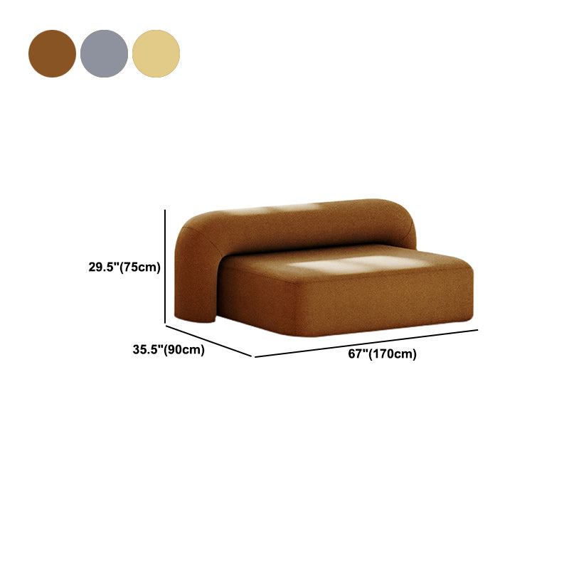 Modern Minimalist Velvet Sofa 2/3-Seater Armless Living Room Sofa Clearhalo 'furn' 'furn_sofas' 'Furniture' 'Living Room Furniture' 'Sofa' 'sofas' 5743694
