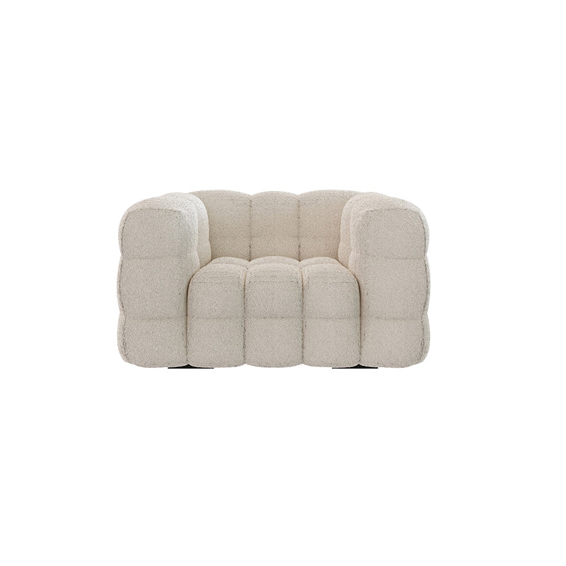 White Tuxedo Arm Sofa 39.37" Wide Contemporary Sofa for Living Room
