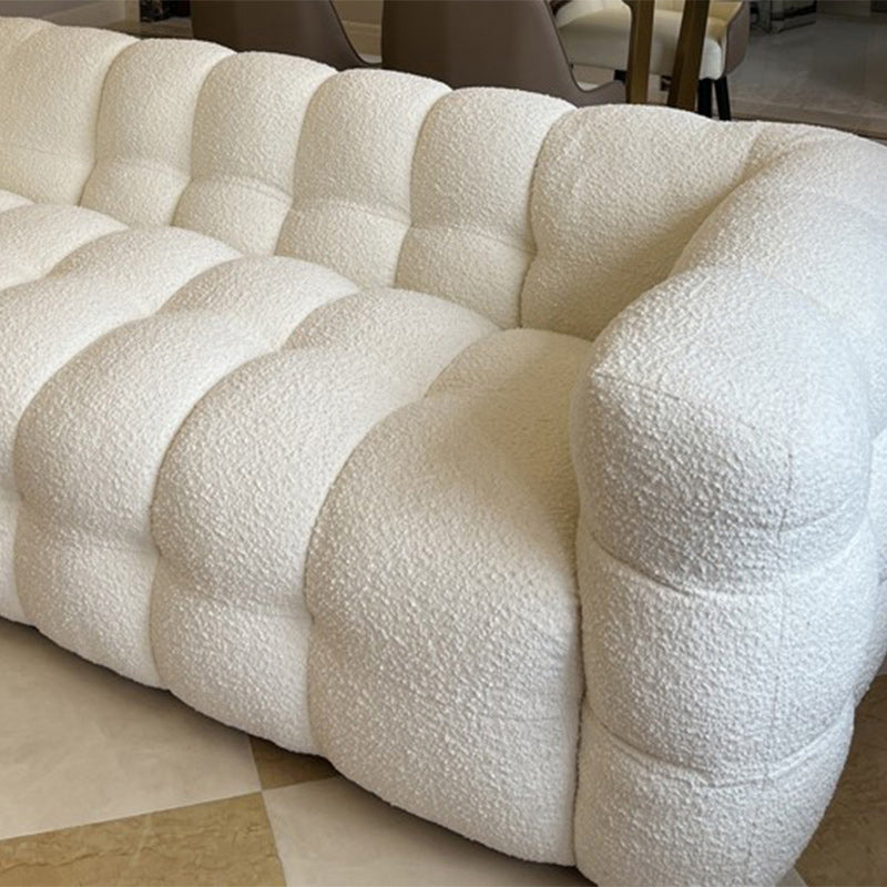 White Tuxedo Arm Sofa 39.37" Wide Contemporary Sofa for Living Room