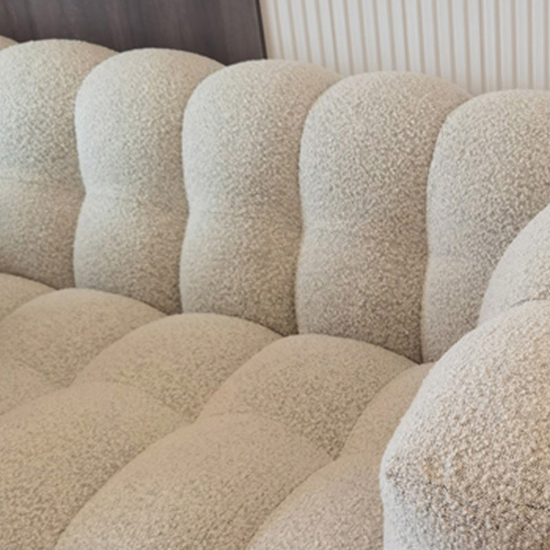 White Tuxedo Arm Sofa 39.37" Wide Contemporary Sofa for Living Room