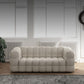 White Tuxedo Arm Sofa 39.37" Wide Contemporary Sofa for Living Room