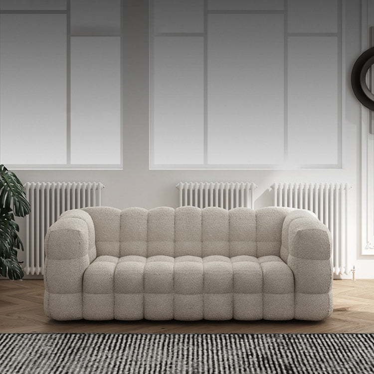 White Tuxedo Arm Sofa 39.37" Wide Contemporary Sofa for Living Room