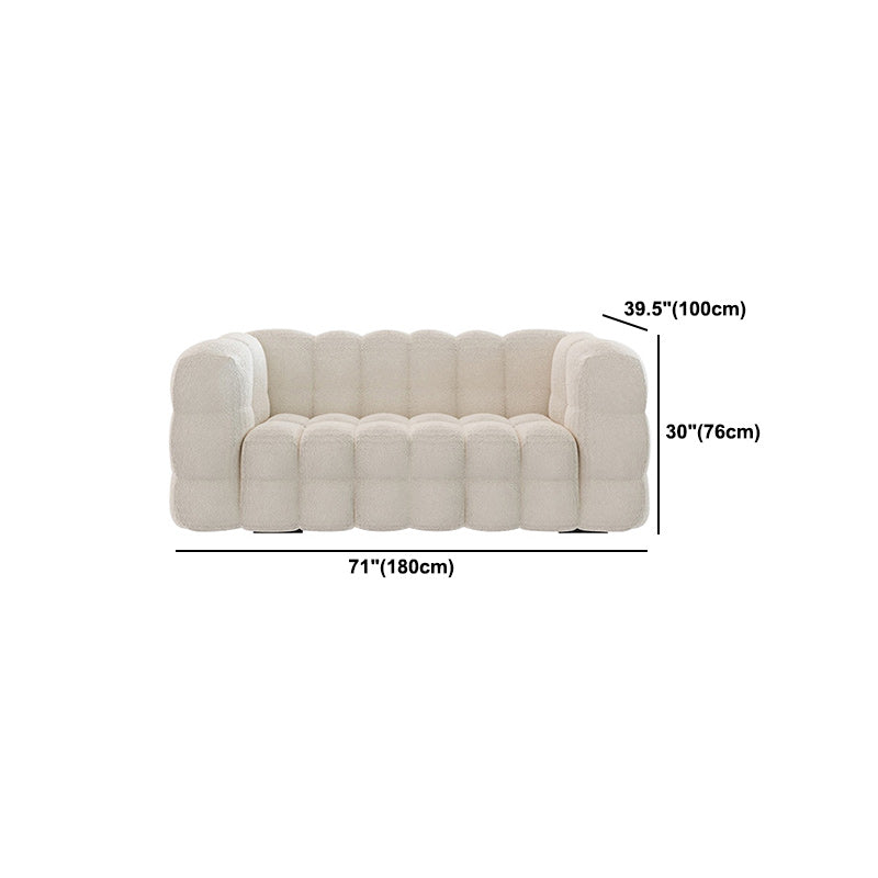 White Tuxedo Arm Sofa 39.37" Wide Contemporary Sofa for Living Room