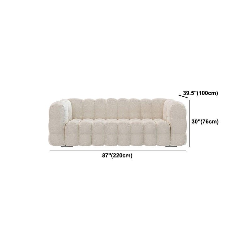 White Tuxedo Arm Sofa 39.37" Wide Contemporary Sofa for Living Room