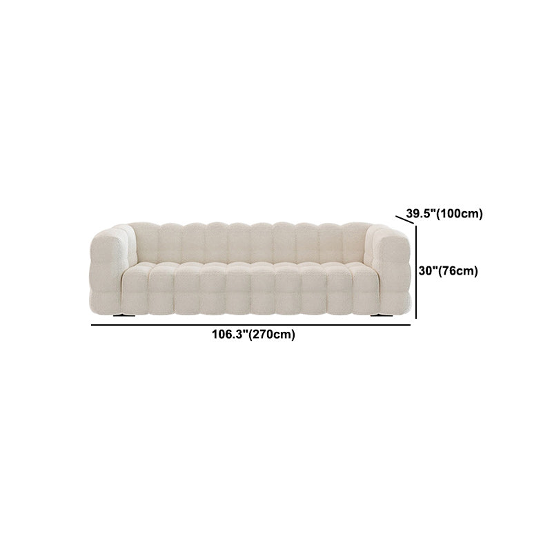 White Tuxedo Arm Sofa 39.37" Wide Contemporary Sofa for Living Room