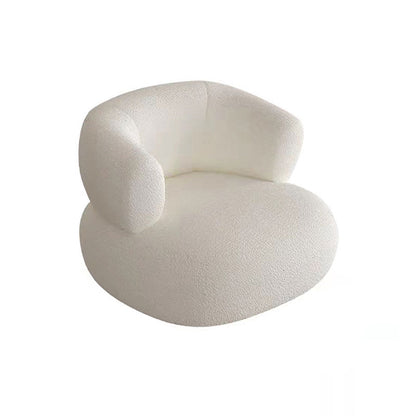 Contemporary Armless Sofa Wool Cloud-Shaped Seating in Cream 34"L x 20"W x 27.5"H Clearhalo 'furn' 'furn_sofas' 'Furniture' 'Living Room Furniture' 'Sofa' 'sofas' 5743717