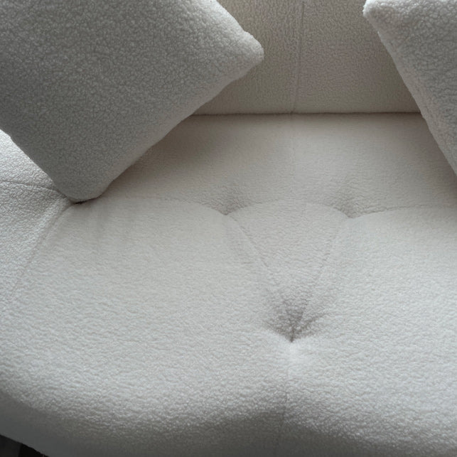 Contemporary Armless Sofa Wool Cloud-Shaped Seating in Cream Clearhalo 'furn' 'furn_sofas' 'Furniture' 'Living Room Furniture' 'Sofa' 'sofas' 5743718