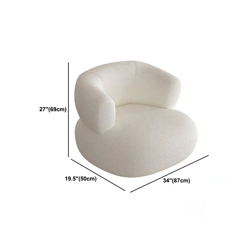 Contemporary Armless Sofa Wool Cloud-Shaped Seating in Cream Clearhalo 'furn' 'furn_sofas' 'Furniture' 'Living Room Furniture' 'Sofa' 'sofas' 5743726