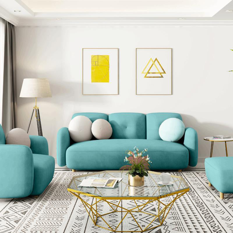 Contemporary Square Arm Sofa 28.74" Wide Standard Sofa for Living Room