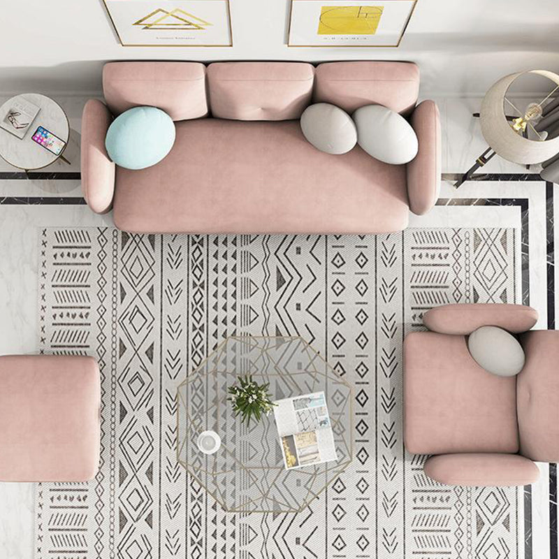 Contemporary Square Arm Sofa 28.74" Wide Standard Sofa for Living Room