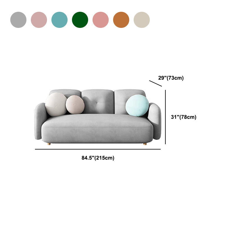 Contemporary Square Arm Sofa 28.74" Wide Standard Sofa for Living Room