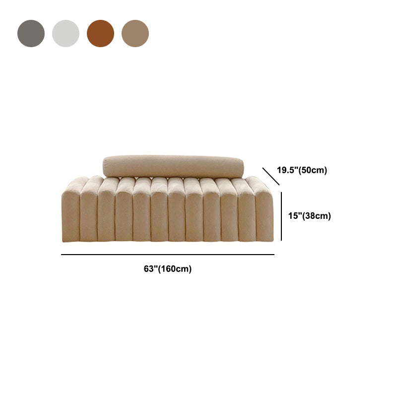 63-in wベルベットラブシートコンテンポラリー2シーターアームレスシート