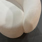 Divano curvo semplice moderno 29.53 "divano in lana inclinata H in bianco