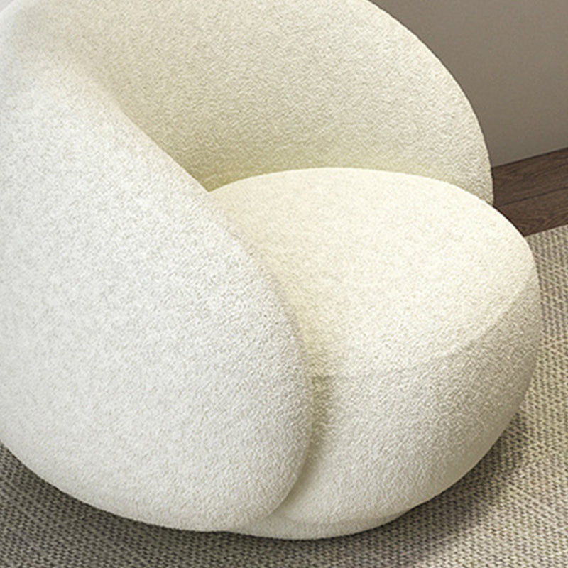 Divano curvo semplice moderno 29.53 "divano in lana inclinata H in bianco