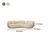 Contemporary Wool Curved Sofa Armless Sofa for Living Room, Apartment