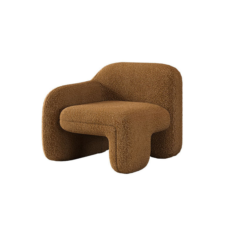 Sofá de lana de brazo inclinado Modern 31.5 "H Sofá de sala de estar en marrón