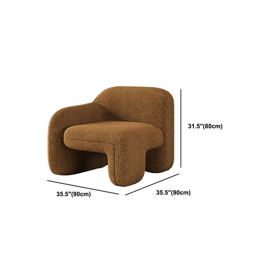 Schuine arm wollen bank modern 31,5 "h woonkamer bank in bruin