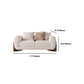 Sofá de lana blanco contemporáneo, cojines de brazo de esmoquin, sofá con almohadas