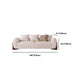 Sofá de lana blanco contemporáneo, cojines de brazo de esmoquin, sofá con almohadas