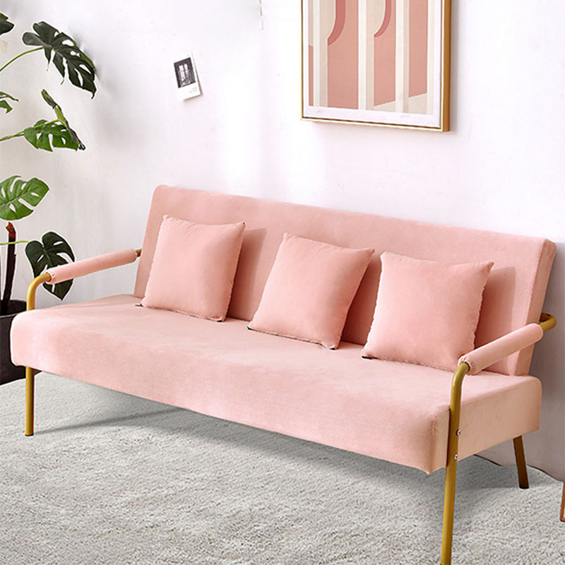 28.34" High Velvet Sofa Contemporary Square Arm Sofa for Apartment Clearhalo 'furn' 'furn_sofas' 'Furniture' 'Living Room Furniture' 'Sofa' 'sofas' 5743855