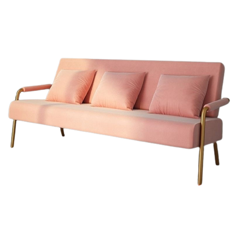 28.34" High Velvet Sofa Contemporary Square Arm Sofa for Apartment Clearhalo 'furn' 'furn_sofas' 'Furniture' 'Living Room Furniture' 'Sofa' 'sofas' 5743857