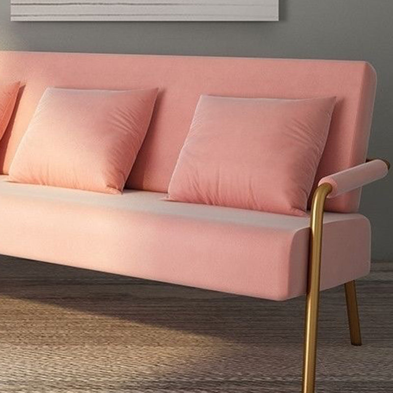 28.34" High Velvet Sofa Contemporary Square Arm Sofa for Apartment Clearhalo 'furn' 'furn_sofas' 'Furniture' 'Living Room Furniture' 'Sofa' 'sofas' 5743859