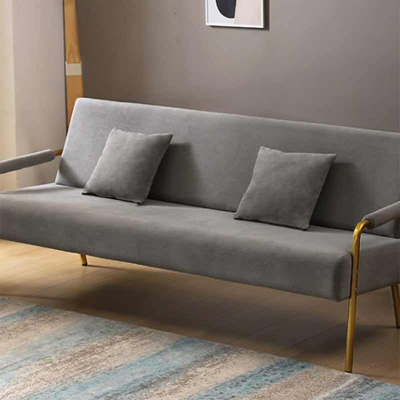 28.34" High Velvet Sofa Contemporary Square Arm Sofa for Apartment Clearhalo 'furn' 'furn_sofas' 'Furniture' 'Living Room Furniture' 'Sofa' 'sofas' 5743861