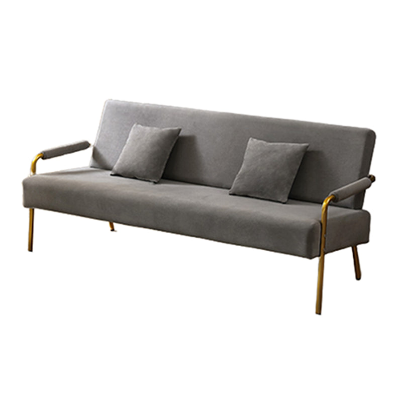 28.34" High Velvet Sofa Contemporary Square Arm Sofa for Apartment 47"L x 23"W x 28"H Clearhalo 'furn' 'furn_sofas' 'Furniture' 'Living Room Furniture' 'Sofa' 'sofas' 5743862