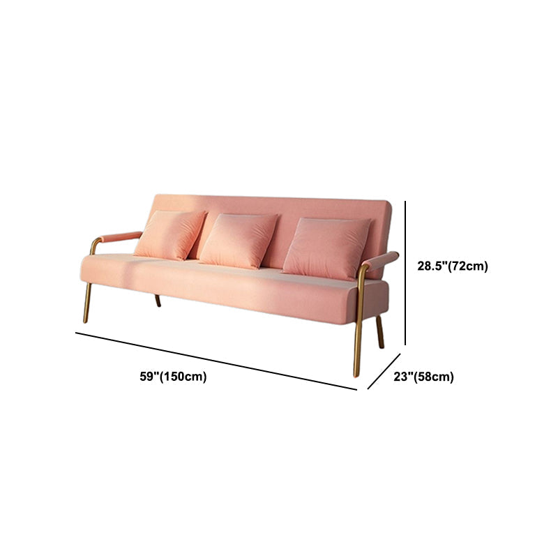 28.34" High Velvet Sofa Contemporary Square Arm Sofa for Apartment Clearhalo 'furn' 'furn_sofas' 'Furniture' 'Living Room Furniture' 'Sofa' 'sofas' 5743865