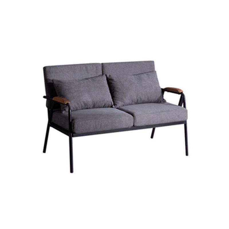 正方形のアームソファ24.40 "幅2人乗りのソファとリビングルームのためのゆるい背中