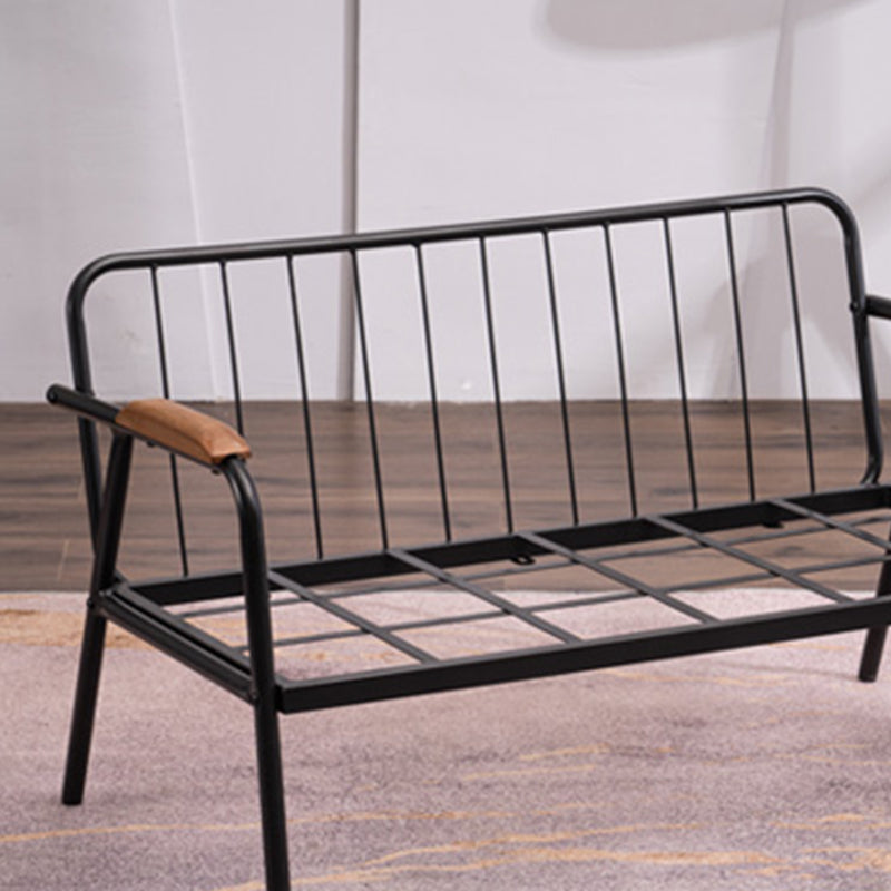 正方形のアームソファ24.40 "幅2人乗りのソファとリビングルームのためのゆるい背中