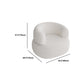Wool Armless Curved Sofa Contemporary White Sofa with Tight Back
