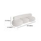 Wool Armless Curved Sofa Contemporary White Sofa with Tight Back