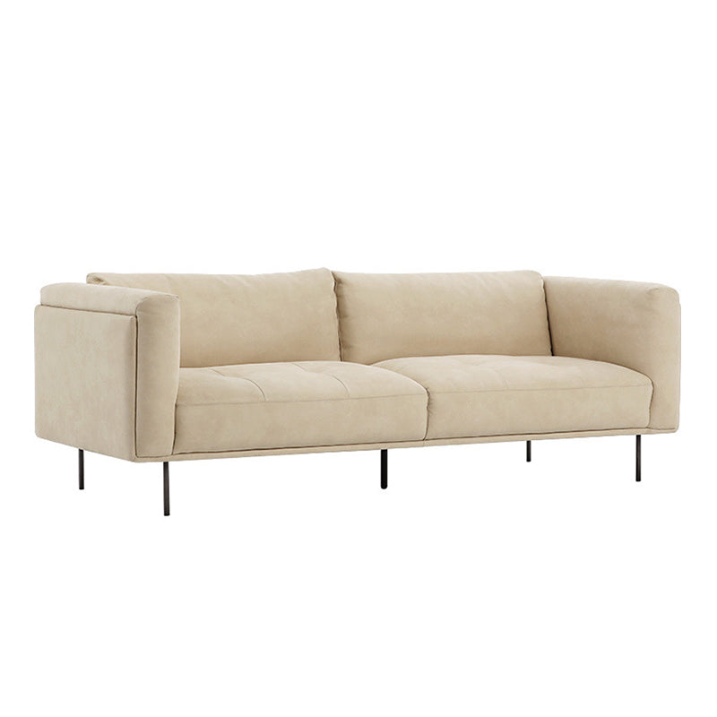 Modern Faux Leather Cushions Sofa Loose Back Tuxedo Arm Living Room Seating Clearhalo 'furn' 'furn_sofas' 'Furniture' 'Living Room Furniture' 'Sofa' 'sofas' 5743937