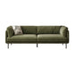 Contemporary Simple Cushions Sofa Tuxedo Arm Faux Leather Seating