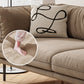 Contemporary Simple Cushions Sofa Tuxedo Arm Faux Leather Seating