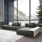Modern Armless Sectional with Soild Wood Frame for Living Room