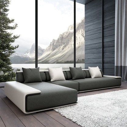 Modern Armless Sectional with Soild Wood Frame for Living Room