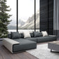 Modern Armless Sectional with Soild Wood Frame for Living Room