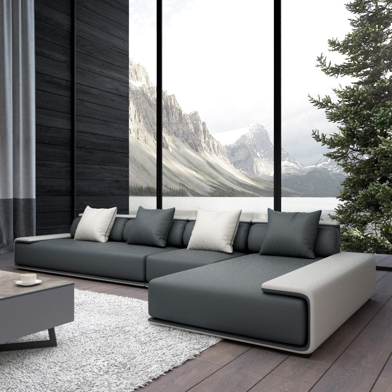 Modern Armless Sectional with Soild Wood Frame for Living Room