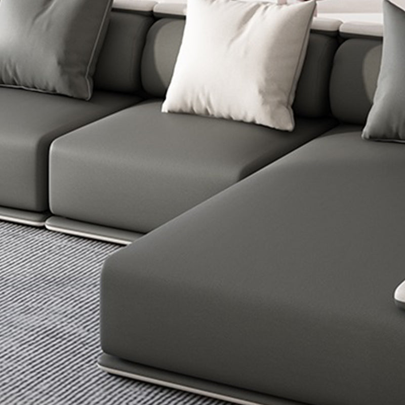 Modern Armless Sectional with Soild Wood Frame for Living Room