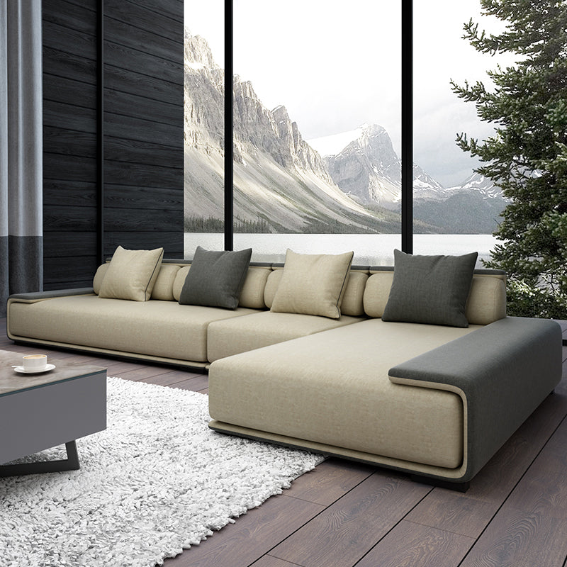 Modern Armless Sectional with Soild Wood Frame for Living Room
